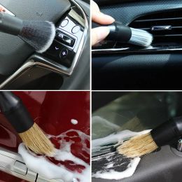 3PCS Car Cleaning Brush Super Soft Kit Automotive Detail Brushes For Car Interior Detailing Brush Set Car Dash Duster Brush