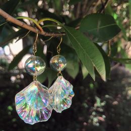 Original Summer Mermaid Bubbles Shell Dangle Earrings For Women 2022 Fairy Jewellery