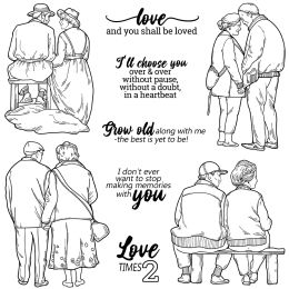 Mangocraft Old Love Couple Clear Stamps Valentine's Day Gifts DIY Scrapbooking Supplies Silicone Stamp For Card Albums Decor