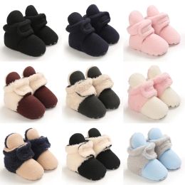 Boots Infant Baby Toddler Shoes Winter Warm Ankle Boots for Girls Cotton Round Toe Booties Boys Snow Boots Kids Soft Fashion Shoes