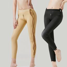 Women Liposuction Compression Garments Postpartum Long Legs Thigh Post Surgery Weight Loss Grade Body Shaper With Zipper 240409