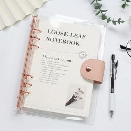 2023 Ins Wind Transparent Loose-leaf Book Notebook Shell A5 A6 B5 B6 Loose-leaf Notebook Journal Set