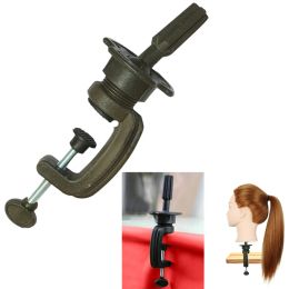 Long Hair Training Head Model Hairdressing Clamp Stand Dummy Practise Mannequin