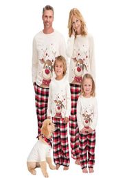 Newborn Baby Christmas Cartoon Pajamas Plaid Family Matching Romper Jumpsuit Children039s parentchild outfit pijama9197792