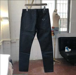 Men's Jeans designer P Family Autumn and Winter Thick Material Slim Fit Boys' Cowboy Pants HeNiu Does Not Fade EK44
