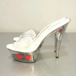 Dance Shoes Po 15 Cm High With Women's Peep-toe Stilettos Interest Performance Evening Stage Show Is Cool