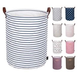 Foldable Storage Basket Kids Toys Storage Bags Bins Printed Sundry Bucket Canvas Handbags Clothing Organizer Tote 12pcs DHC177566689