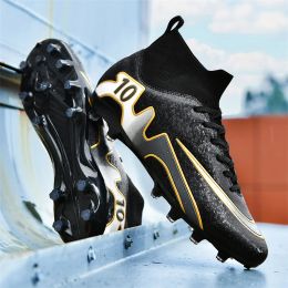 New Football Shoe Studded Boots Society Soccer Cleats Professional Original Society Football Boot Children Sneakers Futsal 31-48