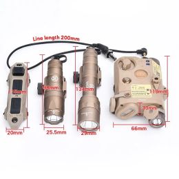 Surefir M600U Flashlight UHP PEQ-15 IR Illuminator Light LA5C PEQ 15 Red Green Dot Indicator M300A Scout Lights With Dual Switch