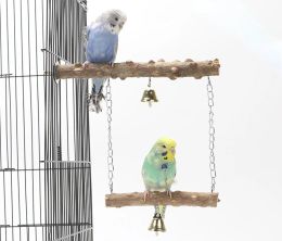 Bird Swing Exercise Climbing Playstand Wood Parrot Stand Pole Toy Claw Grinding Beak Grinding Stand Pole Bird Cage Accessories