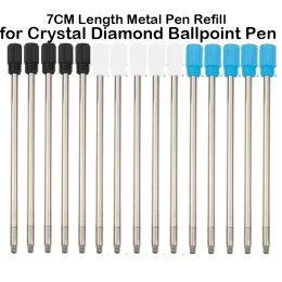 5/10/20/50 PCS 7cm Length Metal Pen Refill for Crystal Diamond Ballpoint Pen Cartridge Core Stationary Office School Supplies