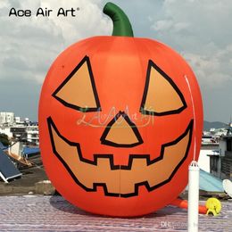 6mH (20ft) with blower Giant Pumpkin Model Inflatable Pumpkin Halloween Decor Air Blown Cushaw Inflatables With Smile Face For Decoration Toys