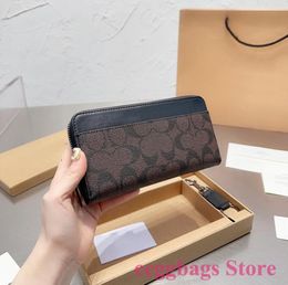 Designer Wallets For Men Women Casual Luxury Fashion Man Long Wallet Purses Bag Black Brown1385636