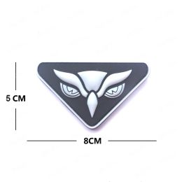 IR Reflective Eye Patches Owl Head Owl Eyes Infrared Tactical Military Patch Armband Biker Decorative Badges Glow In Dark