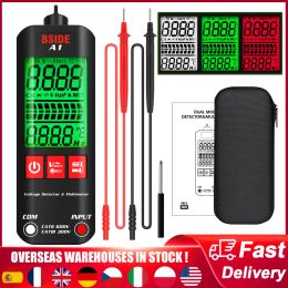 BSIDE A1 Digital Multimeter Voltage Tester Non-Contact Electric Pen Dual Range Live Wire Test Ohm Hz NCV True RMS Multi Metre