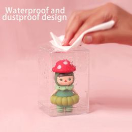 12pcs/lot Acrylic Clear Doll Toys Storage Organiser Box Mystery Box Display Stand Popmart Storage Box Case Waterproof Dust Proof