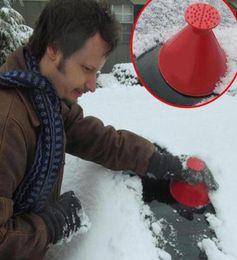 New Winter Auto Car Magic Window Windshield Car Ice Scraper Shaped Funnel Snow Remover Deicer Cone Tool Scraping A Round5360032