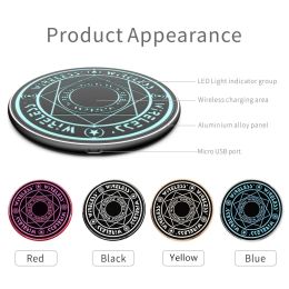 Chargers 10W Fast Wireless Charger Magic circle For iPhone 12 11 11Pro Max Qi Fast Charging Pad for Samsung Xiaomi Mi Huawei Fast Charger