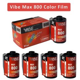 Camera 35mm Film 5Rolls VIBE Max 800 Colour Film ISO 800 135 Negative Film 27 EXP/Roll for 135 Series Film Camera VIBE 501F Camera