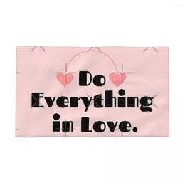 Towel Do Everything In Love Bible Verse 1 Corinthians 40x70cm Face Wash Cloth Brightly Printed Suitable For Pool Party