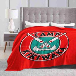 Blankets Camp Kikiwaka-Bunk'D-Red Background Soft Warm Throw Blanket Kikiwaka Kikawaka Bunkd Bunked Red