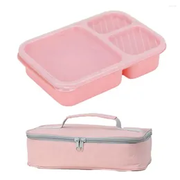 Dinnerware Lunch Box Wheat Straw Easy To Carry Lasting Durable Environmental Friendly Childrens Microwave Insulated Bag Bpa Free