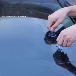 Windshield Car Crack Repair Kit DIY Window Mobile Screen Kit Cure Glue Car Glass Scratch Crack Repair Accessories Clean Neat
