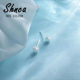 Stud Earrings High Quality 925 Sterling Silver Dandelion Flower Charms For Women Girl Jewellery Gift XE119