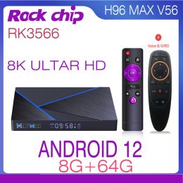 Box Android 12.0 Quad Core Rockchip RK3566 4GB 8GB 32GB 64GB 1000M LAN 2.4G 5G Dual Wifi BT4.0 Smart TV Box H96 MAX V56