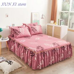 2023 1pc Bedspread Bedroom Fitted Sheet Cover Soft Non-Slip King Queen Bed Skirt Wedding Bedskirt no Pillowcase For Four Seasons