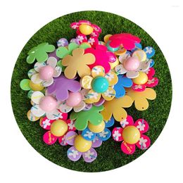 Decorative Flowers Resin Kawaii Miniature Colorful Sunflower Charm For Keychain Jewelry Earring Necklace Scrapbooking DIY Making 52mm