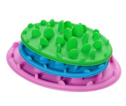 Sillicone Dog Cat Slow Eating Feeder Anti Choke Pets Bowl Feed Dish Puppy Silicone dog bowl for food Prevent Obesity3411217