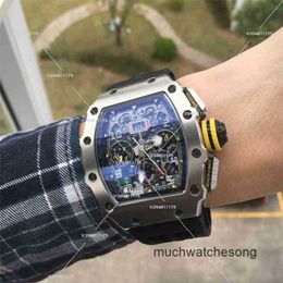 RichardMiler Luxury Wristwatches Automatic Chronograph Swiss technology Mens Automatic Mechanical Multifunctional Calendar Refined Steel Domineering Fashio