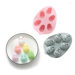 Baking Moulds Easter Silicone Mold Cartoon 3D 6-Cavity Chocolate DIY Cake For Decorating Tools