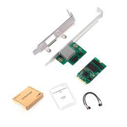 M.2 B-Key M-Key / M.2 A Key E Key / Mini PCI-e to 1 Port 10/100/1000Mbps Gigabit Ethernet Network Card RJ45 LAN Controller Card