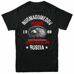 The Eagle Khabib Nurmagomedov Russia Sambo Wrestling TShirt Summer Cotton ONeck Short Sleeve Mens T Shirt Size S3XL 240409