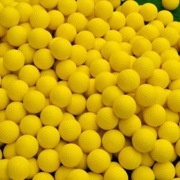 PGM 10pcs Yellow PU Golf Balls Sponge Elastic Indoor Outdoor Practice Single Layer Training Ball Golfs Accessories Gifts