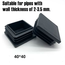 40x40 60x60mm Plastic pipe inner plug Dust Cover Square Steel tube Blanking End Cap Bung For Furniture chair table Leg Protector