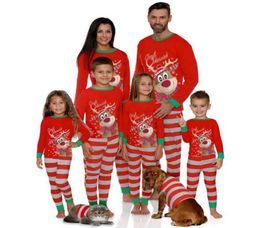 2021 Christmas Santa Claus Family Matching Pyjamas Adult Kid Pyjamas Set Baby Romper Cute Santa Deer Penguin Xmas Family Outfits H6692237