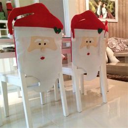 Chair Covers 1 Piece Cover For Christmas Dining Back Decoration Anti-dirty Non-woven Fabric Seat Protector Case