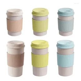 Mugs Eco-Friendly Travel Useful Outdoor Wheat Straw Coffee Cup Simplified Creative Korean Edition Student Couple Set