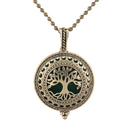 Antique Style Hollow Tree Of Life Necklace Retro Open Pendant Aromatherapy Oil Diffuser Exquisite Perfume Lockets Charm Jewelry