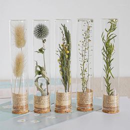 Bottles 1/3/5PCS Flower Vase Transparent Glass Jar Plant Hydroponics Terrarium Decoration Home Vases For Flowers Garden Decor