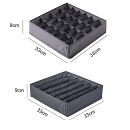 24 Grids Sock Storage Organizer Boxs Foldable Cabinet Drawer Organizers Clothes Closets Underwear Underpants Bra Storage Box#ww