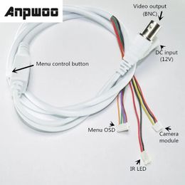 2024 CCTV Camera 11-core Video Cable DC Input + BNC output + OSD Menu Button For CCTV Camera(6pin 1.25mm + 3pin 1.5mm + 2pin 2.0mm)- for DC Input + BNC output Cable