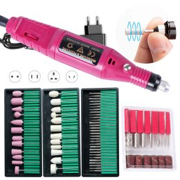 Drills Professional Manicure Machine Set Electric Nail Drill Pen Milling Cutters Accessories Polishing Equipment Tools NFHBS011P1