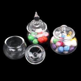 1PCS 1:12 Dollhouse Mini Glass Jar Candy Bottle Storage Tank Tiny Vial Wishing Bottle Kitchen Home Decor Toy