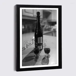 Frames Wood Canvas Frame 5'' 7'' 8'' A3 With Black White Picture Wine Glass Sexy Woman Sports Car Poster Nordic Po Wall Decor