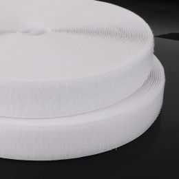 High Quality 2 Meters/lot 16mm/20mm/25mm/30mm/40mm width White Colour Hook and Loop Tape / Roll - Sew On Tape (Not Adhesive)