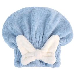 Dry Hair Cap Super Absorbent Quick Dry Cap Bow Tie New Cute Dry Towel Bath Cap Bathroom Accessories